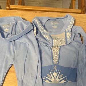 Disney Light Blue Frozen Baby Gap Pajama Set Size 4